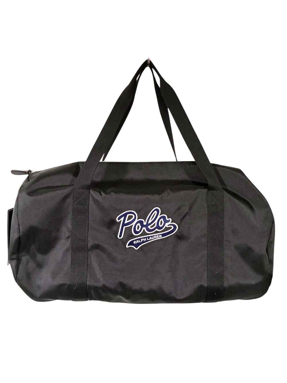 Polo Ralph Lauren Black Nylon Duffel Travel Bag Shoulder Strap NEW
